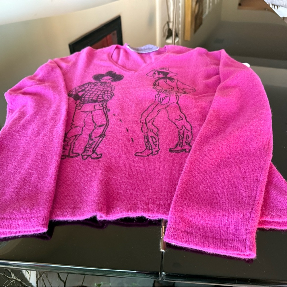 Upcycled Stella Neptune Vibrant Pink Graphic Sweater